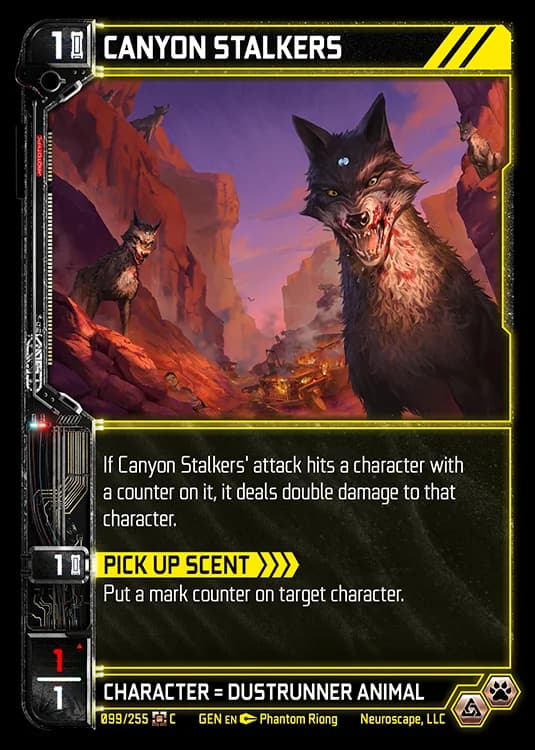 CANYON STALKERS - Genesis - Kickstarter Edition - NeuroScape TCG card