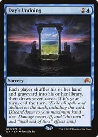 Day's Undoing - Magic Origins - Magic: The Gathering card