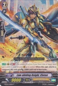 Law-abiding Knight, Cloten - G-BT03: Sovereign Star Dragon - Cardfight Vanguard card