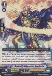 Butterfly Liberator, Korderia - G-BT03: Sovereign Star Dragon - Cardfight Vanguard card