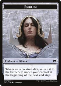 Emblem - Liliana, Defiant Necromancer - Magic Origins - Magic: The Gathering card
