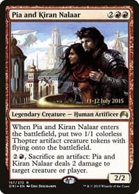 Pia and Kiran Nalaar - Prerelease Cards - Magic: The Gathering card