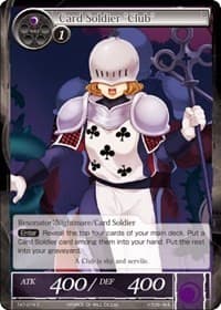 Card Soldier "Club" - The Castle and The Two Towers - Force of Will card