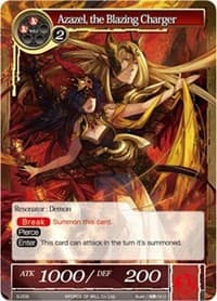 Azazel, the Blazing Charger - Starter Deck: Wolves of the Raging Flames - Force of Will card