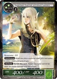 Guardian Warrior in Flower Garden - Starter Deck: Magic Circle of the Hurricane - Force of Will card
