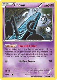 Unown - XY - Ancient Origins - Pokemon card