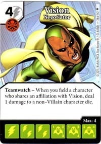 Vision - Negotiator - Age of Ultron - Dice Masters card