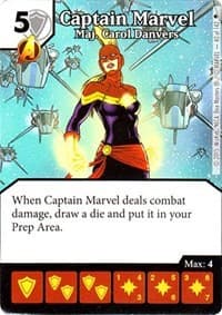 Captain Marvel - Maj. Carol Danvers - Age of Ultron - Dice Masters card