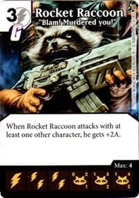 Rocket Raccoon - "Blam! Murdered you!" - Age of Ultron - Dice Masters card