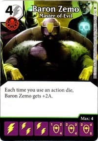 Baron Zemo - Master of Evil - Age of Ultron - Dice Masters card