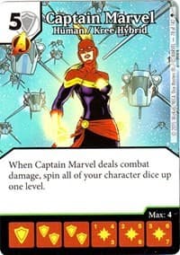 Captain Marvel - Human/Kree Hybrid - Age of Ultron - Dice Masters card
