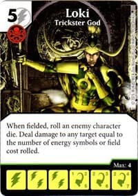 Loki - Trickster God - Age of Ultron - Dice Masters card