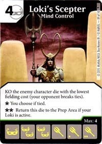 Loki's Scepter - Mind Control - Age of Ultron - Dice Masters card