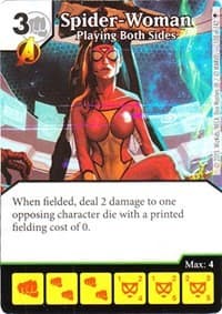 Spider-Woman - Playing Both Sides - Age of Ultron - Dice Masters card
