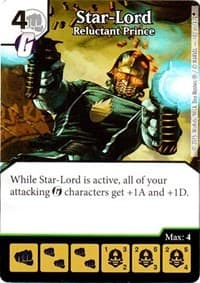 Star-Lord - Reluctant Prince - Age of Ultron - Dice Masters card