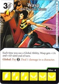 Wasp - Bio-Electric Blasts - Age of Ultron - Dice Masters card