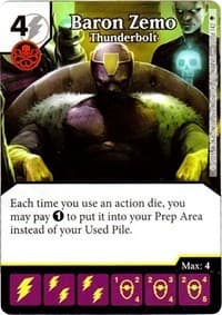 Baron Zemo - Thunderbolt - Age of Ultron - Dice Masters card