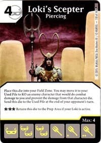 Loki's Scepter - Piercing - Age of Ultron - Dice Masters card
