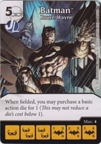 Batman - Bruce Wayne - Justice League - Dice Masters card