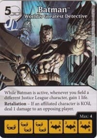 Batman - World's Greatest Detective - Justice League - Dice Masters card