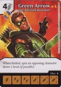 Green Arrow - The Battling Bowman - Justice League - Dice Masters card