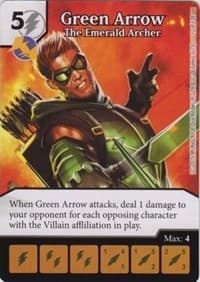 Green Arrow - The Emerald Archer - Justice League - Dice Masters card
