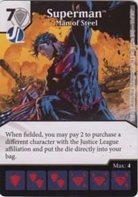 Superman - Man of Steel - Justice League - Dice Masters card