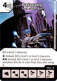 Batarang - Tool of the Bat - Justice League - Dice Masters card