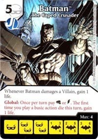 Batman - The Caped Crusader - Justice League - Dice Masters card