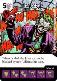 The Joker - Unpredictable - Justice League - Dice Masters card