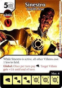 Sinestro - Instills Fear - Justice League - Dice Masters card