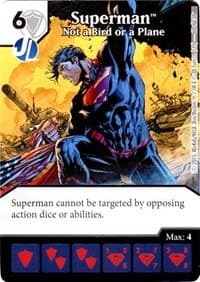 Superman - Not a Bird or a Plane - Justice League - Dice Masters card