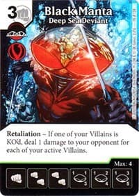 Black Manta - Deep Sea Deviant - Justice League - Dice Masters card