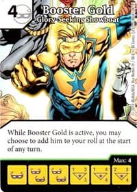 Booster Gold - Glory-Seeking Showboat - Justice League - Dice Masters card