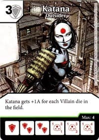 Katana - Outsider - Justice League - Dice Masters card