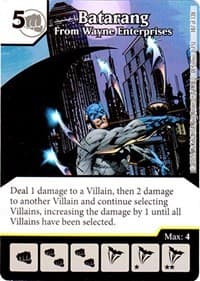 Batarang - From Wayne Enterprises - Justice League - Dice Masters card