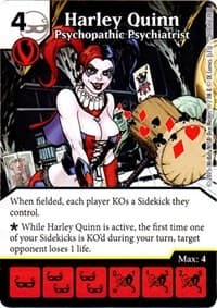Harley Quinn - Psychopathic Psychiatrist - Justice League - Dice Masters card