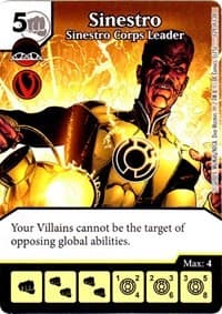 Sinestro - Sinestro Corps Leader - Justice League - Dice Masters card