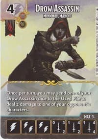 Drow Assassin - Minion Humanoid - D&D: Battle for Faerun: Organized Play - Dice Masters card