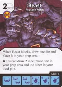 Beast - Mutate #666 - Avengers vs X-Men - Dice Masters card