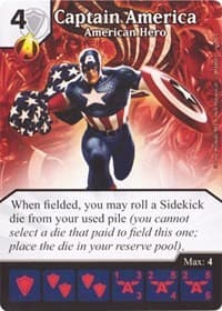 Captain America - American Hero - Avengers vs X-Men - Dice Masters card