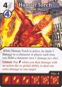 Human Torch - "Flame On!" - Avengers vs X-Men - Dice Masters card