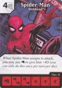 Spider-Man - Webhead - Avengers vs X-Men - Dice Masters card