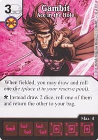 Gambit - Ace in the Hole - Avengers vs X-Men - Dice Masters card