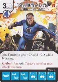 Mr. Fantastic - Brilliant Scientist - Avengers vs X-Men - Dice Masters card