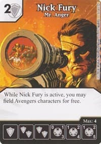 Nick Fury - Mr. Anger - Avengers vs X-Men - Dice Masters card