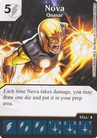 Nova - Quasar - Avengers vs X-Men - Dice Masters card