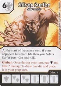 Silver Surfer - Silverado - Avengers vs X-Men - Dice Masters card