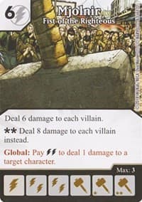 Mjolnir - Fist of the Righteous - Avengers vs X-Men - Dice Masters card