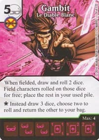Gambit - Le Diable Blanc - Avengers vs X-Men - Dice Masters card